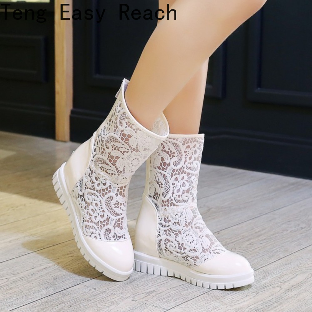 Women'S Shoes Easy Street - Damskie letnie botki 2026 sznurowane ażurowe