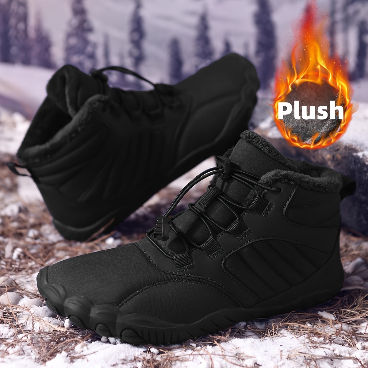 Women'S Shoes X Wide - Unisexowe zimowe buty śniegowce z polarową