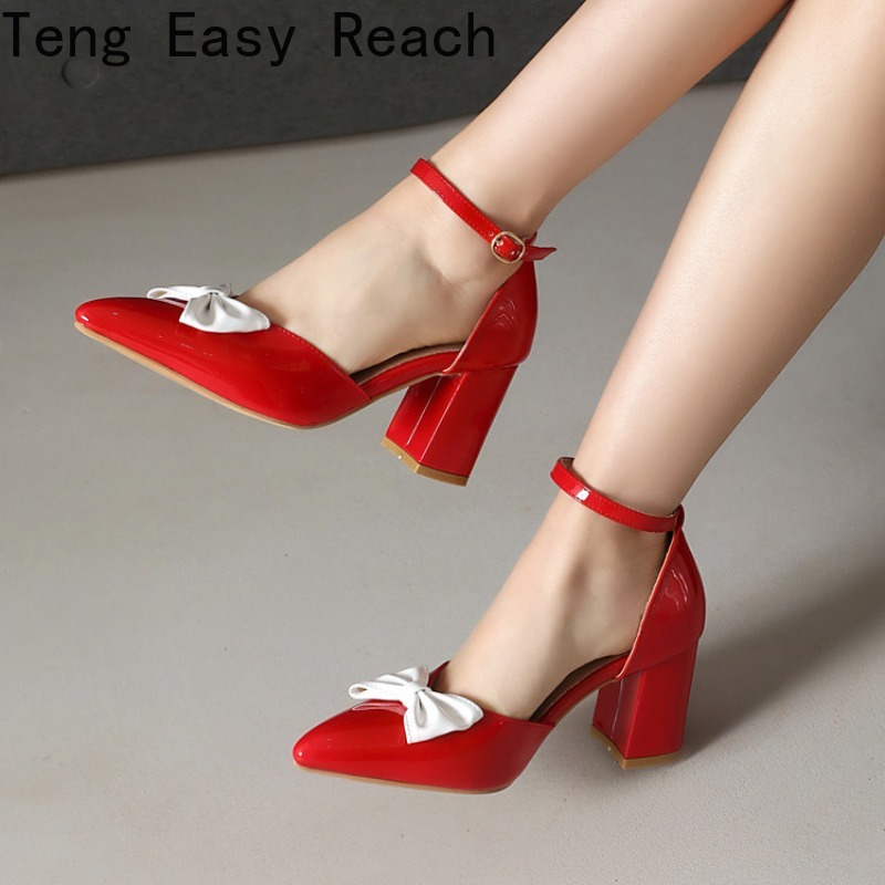 Women'S Shoes Easy Street - Eleganckie retro sandały damskie na wysokim