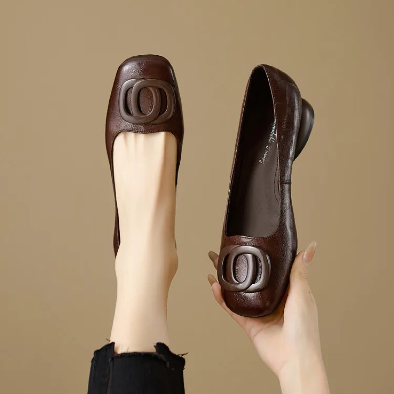 Shoes Women Pumps - Francuskie czółenka damskie, skórzane buty dla