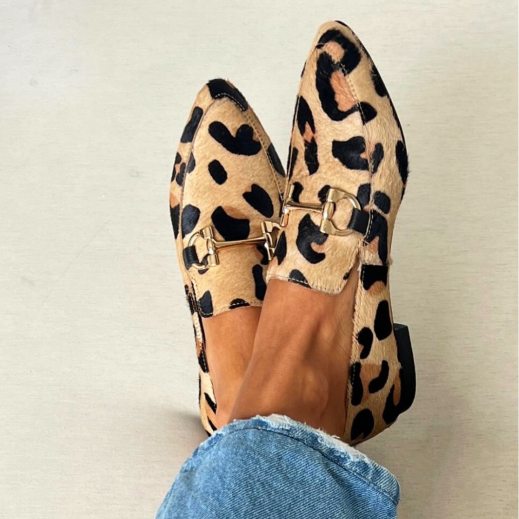 Leopard Print Heels - Duże rozmiary 40-43, damskie buty w
