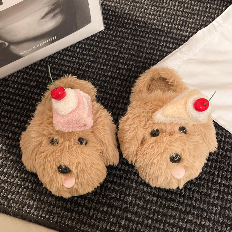 Fluffy Fur Slipper - Zimowe puszyste damskie kapcie domowe, luksusowe