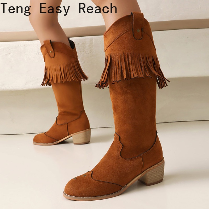 Women'S Shoes Easy Street - Eleganckie, wysokie botki z okrągłym noskiem