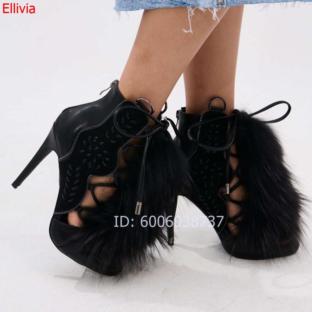 Damskie futrzane sandały do ko – Women Shoes Boots recenzja i cena
