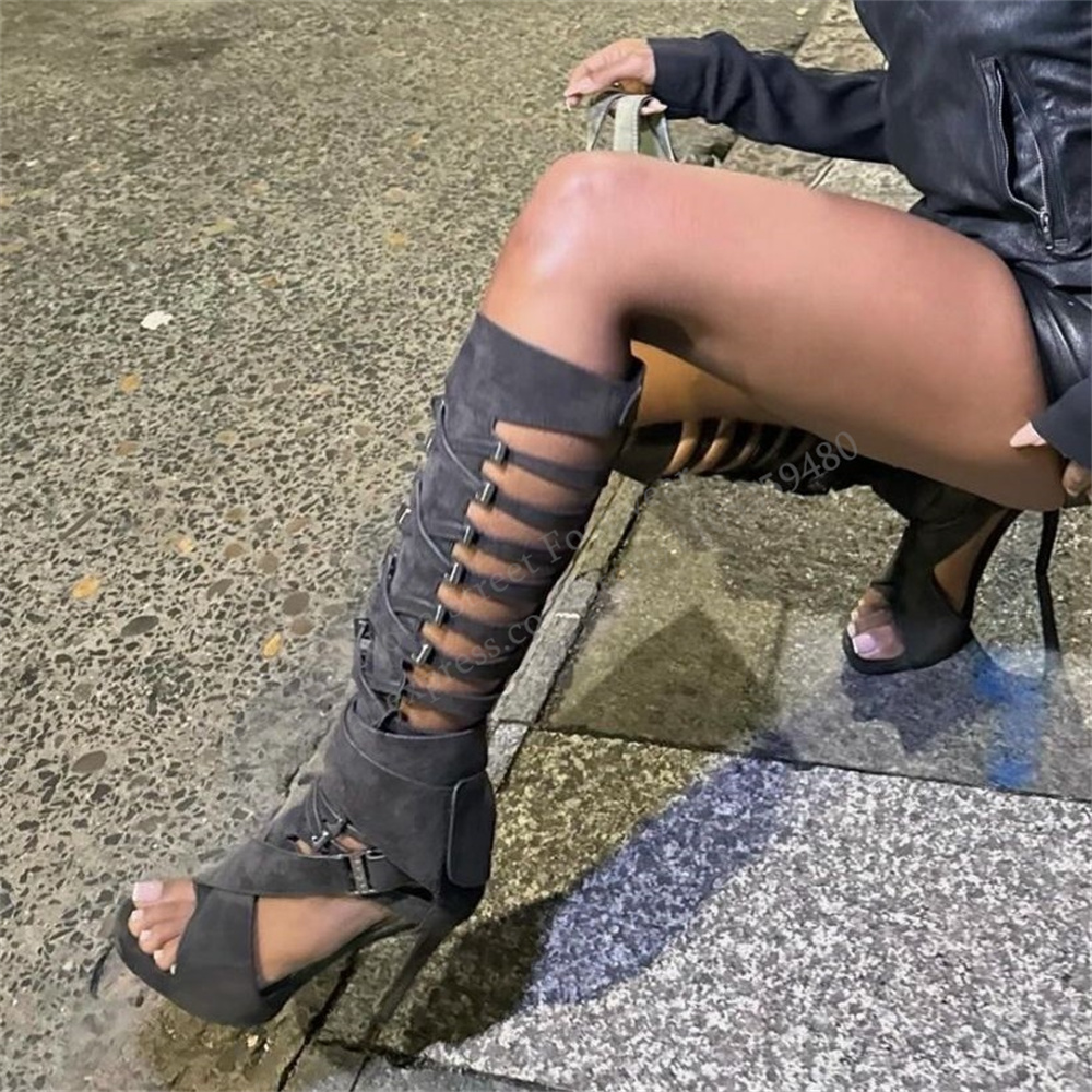 Gladiatorowe kozaki za kolano  – Women Shoes Boots recenzja i cena