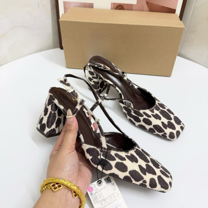 Damskie sandały vintage z pant – Leopard Print Heels recenzja i cena