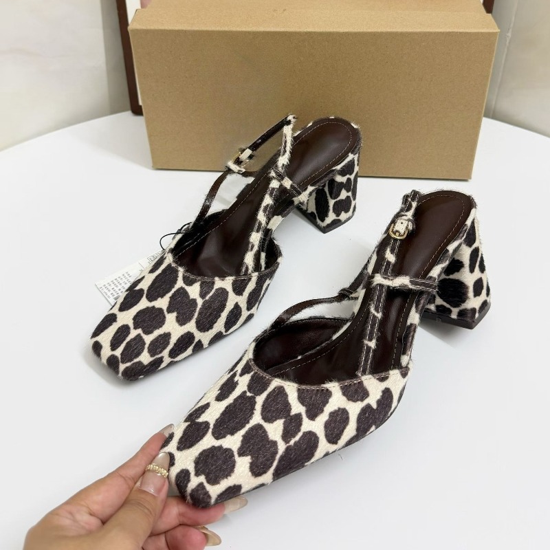 Damskie sandały vintage z pant – Leopard Print Heels recenzja i cena