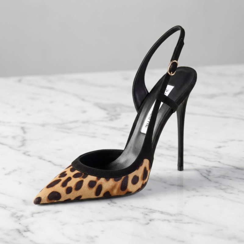 Yuejinlong # YJ26-802, Czarne  – Leopard Print Heels recenzja i cena
