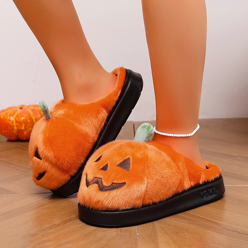 Halloweenowe 3D Kapcie Dynie P – Fluffy Fur Slipper recenzja i cena