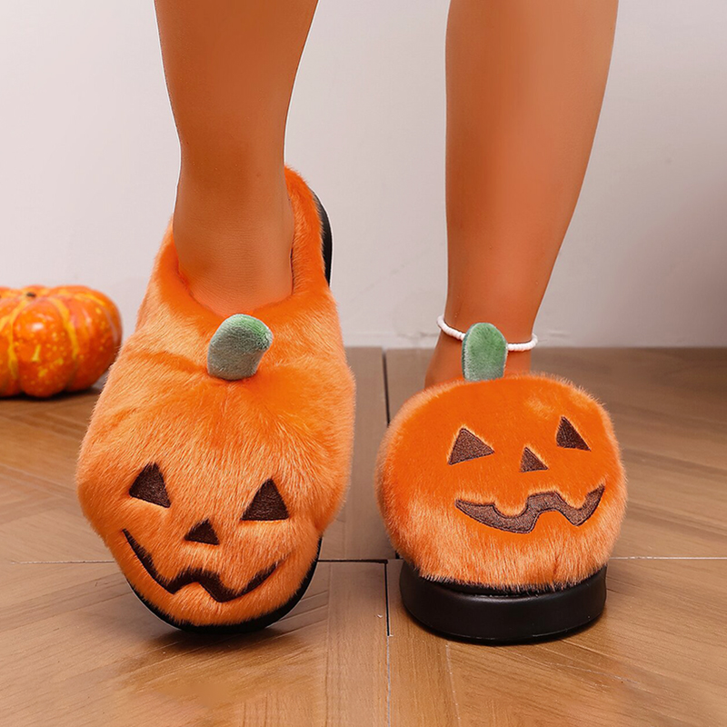 Halloweenowe 3D Kapcie Dynie P – Fluffy Fur Slipper recenzja i cena