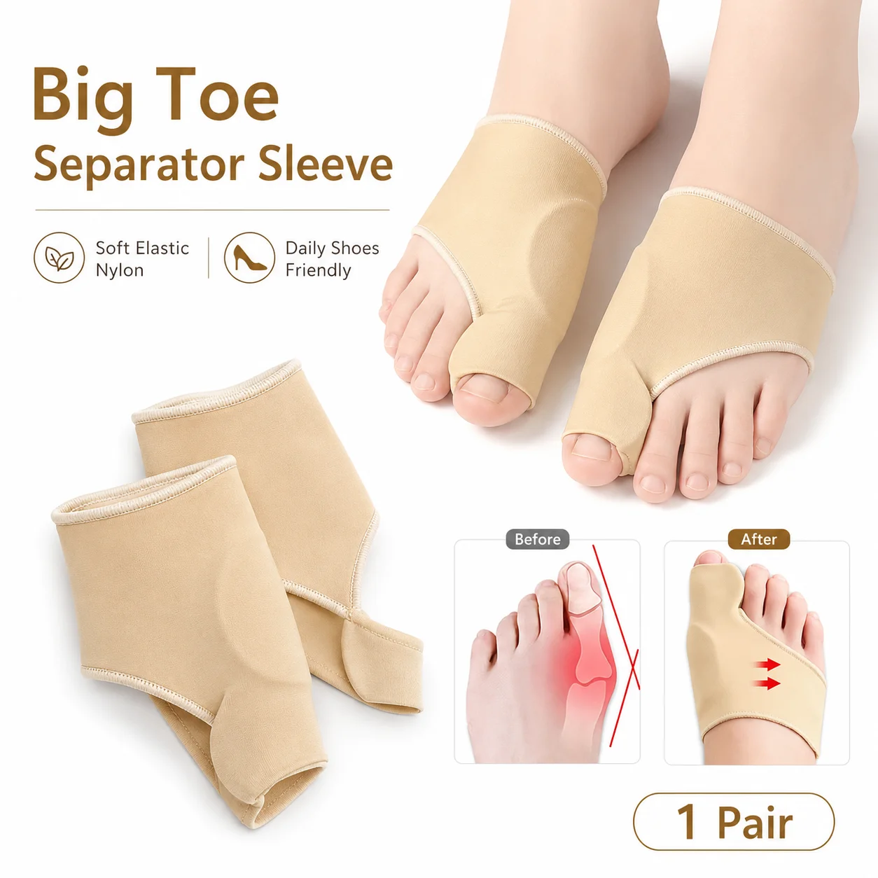 Rozdzielacz Palców Stóp, Ochra – Women'S Shoes For Bunions recenzja i cena